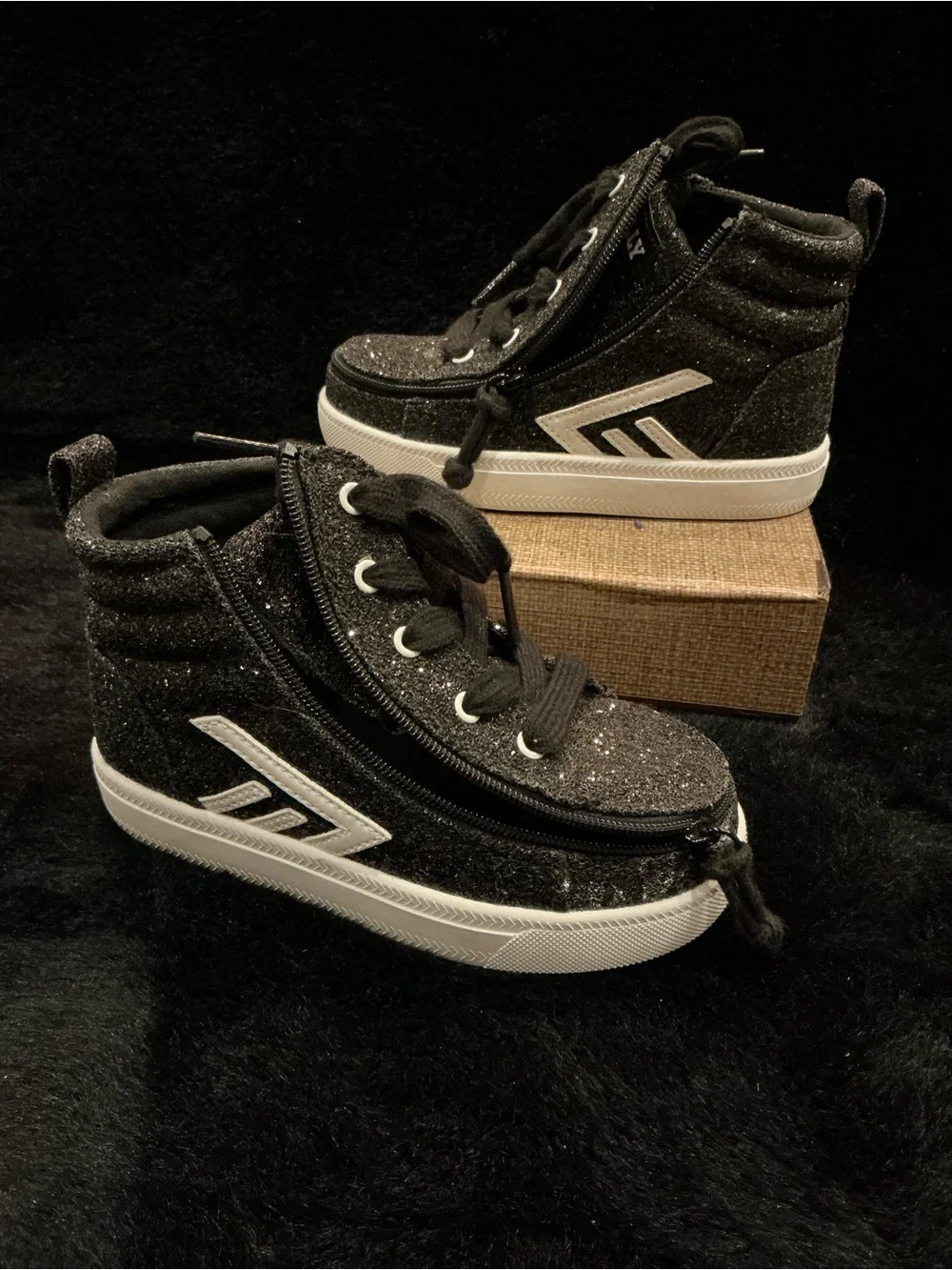 Billy Children’s Black Glitz CS High Top